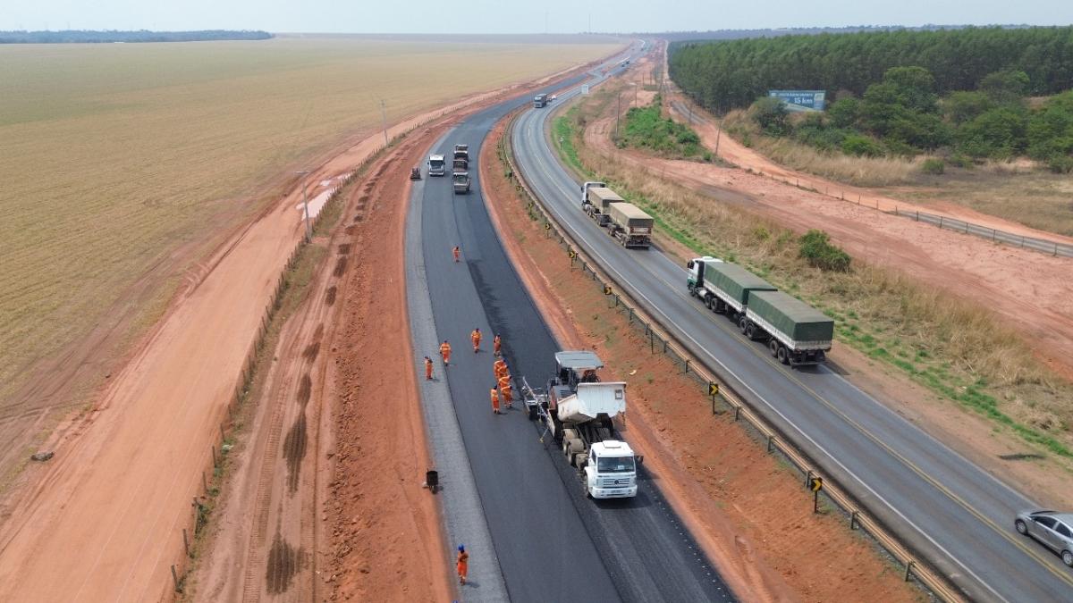 Sorriso: Nova Rota altera fluxo de veículos para recuperação da BR-163