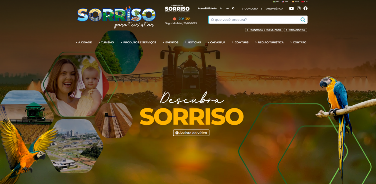 Sorriso lança portal bilíngue para fortalecer turismo regional