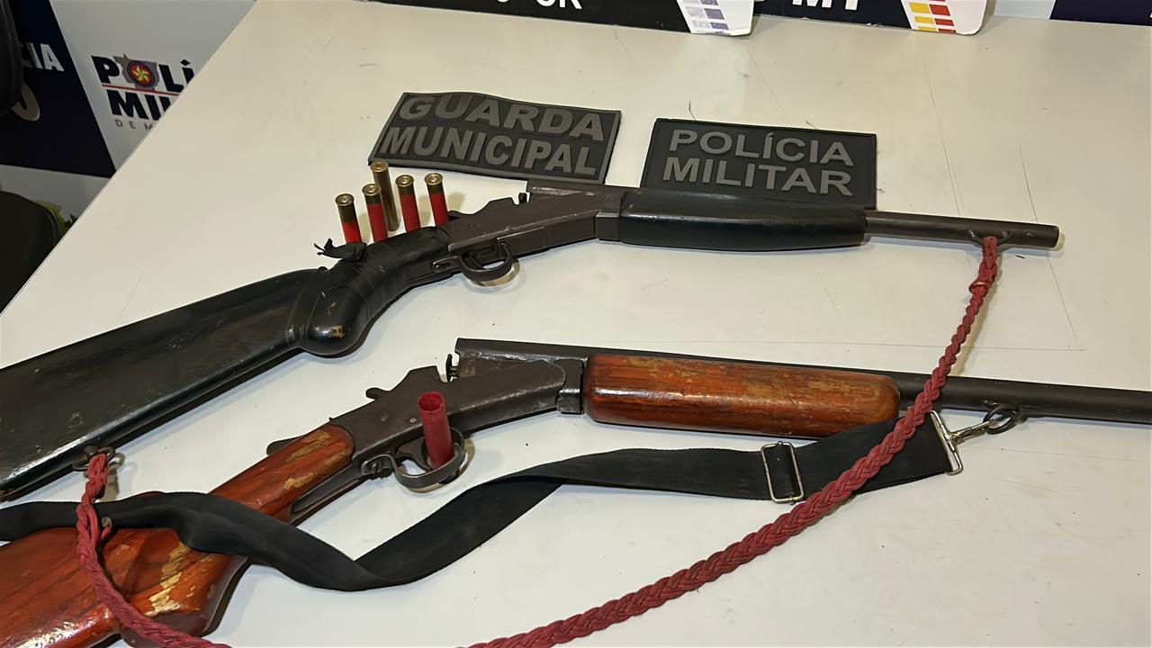 Ação integrada apreende duas armas de fogo e prende duas pessoas no distrito de Primavera