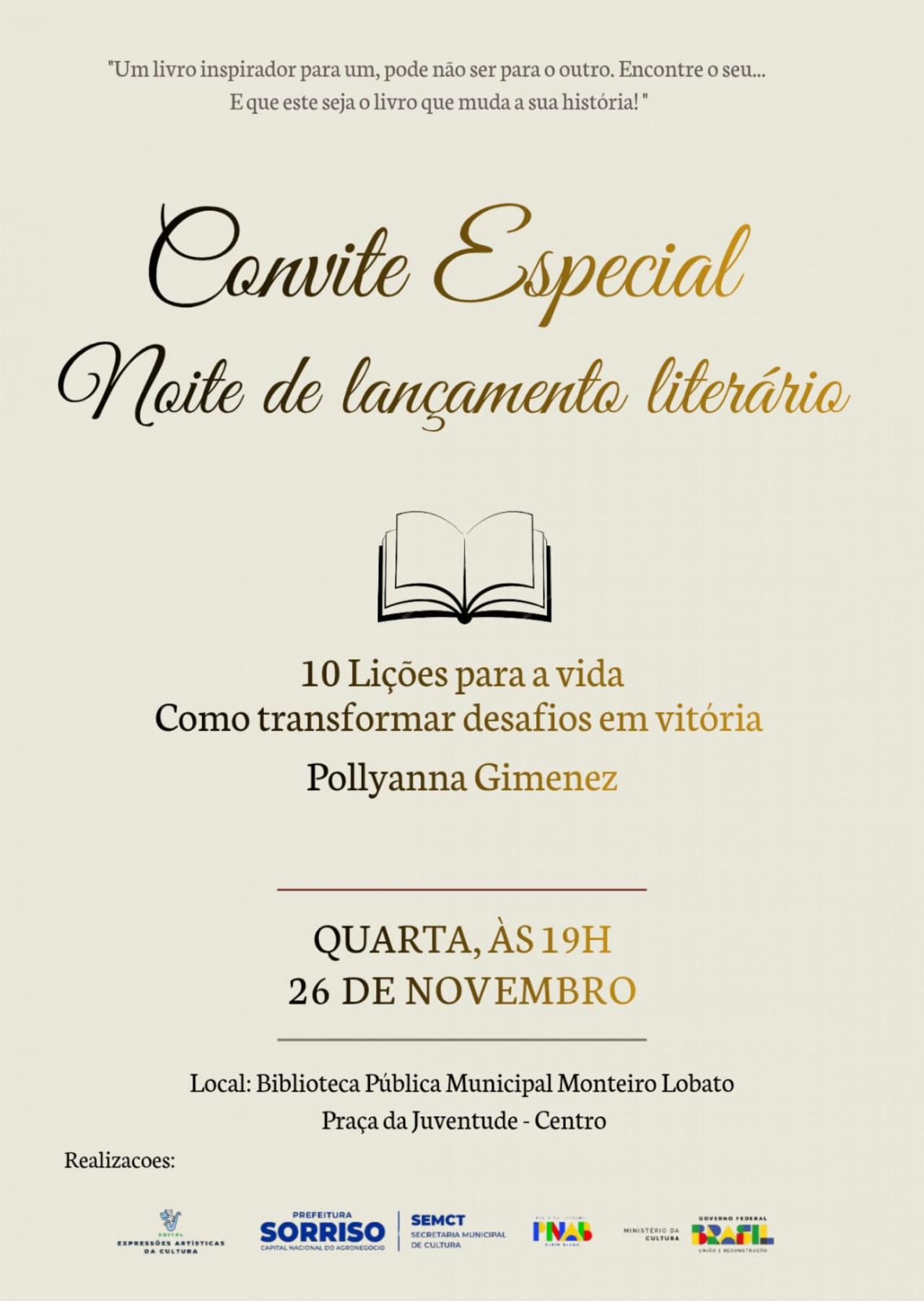 Três escritores sorrisenses lançam novos livros na Biblioteca Municipal