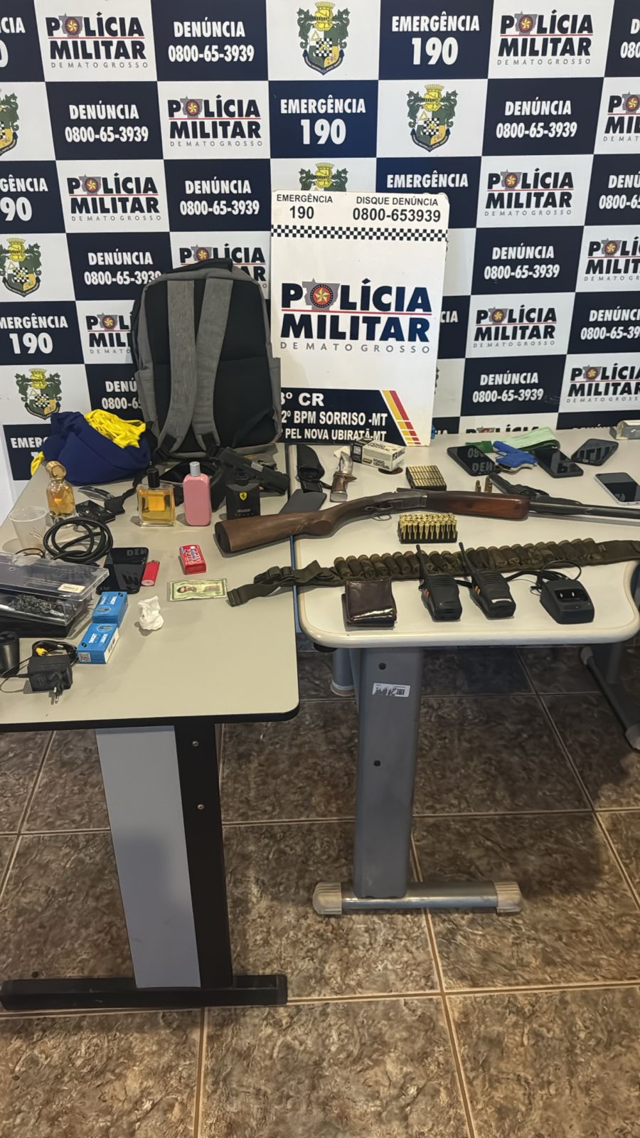 Polícia Militar de Nova Ubiratã age rápido, prende suspeito e recupera bens após roubo violento em propriedade rural