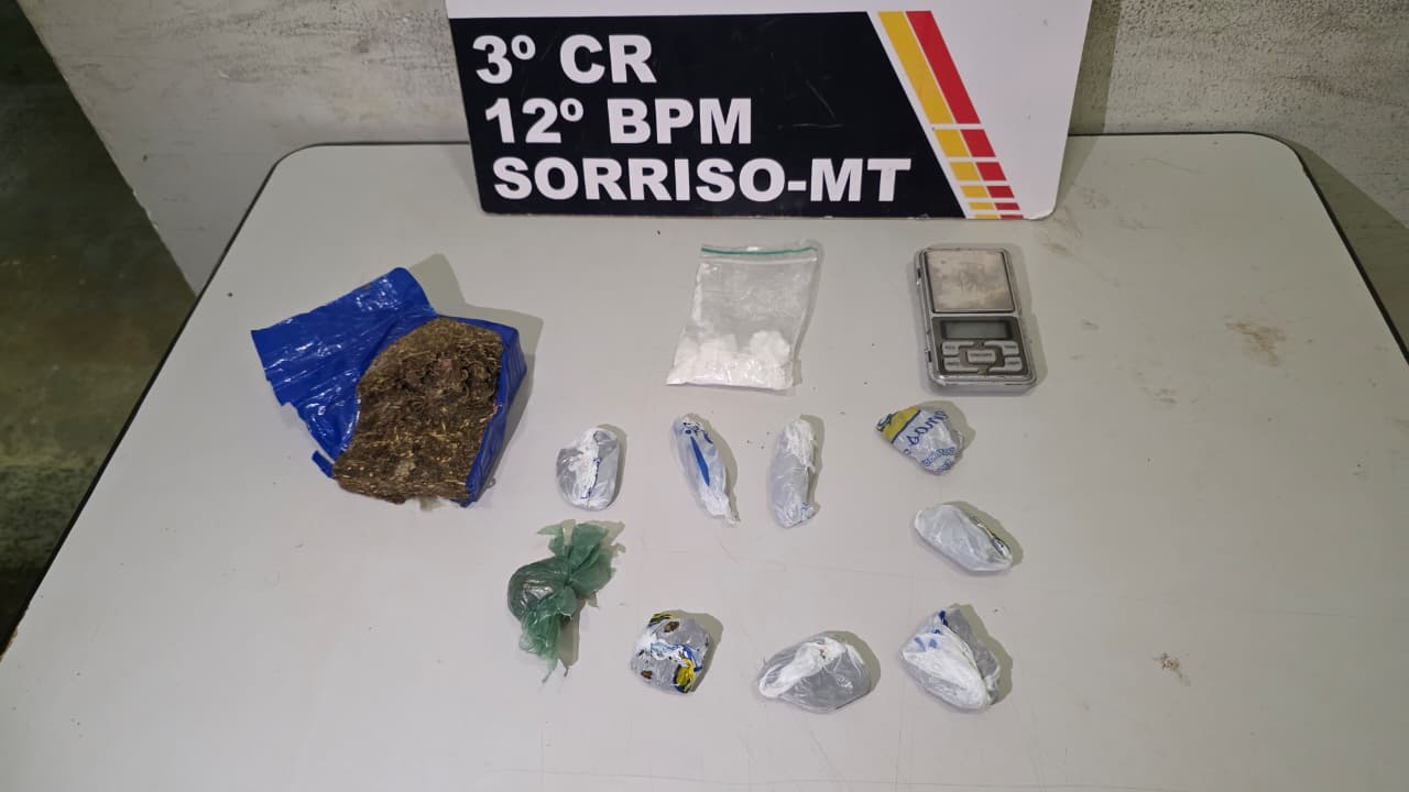 Jovem de 18 anos é presa por tráfico de drogas no bairro Colinas, em Sorriso