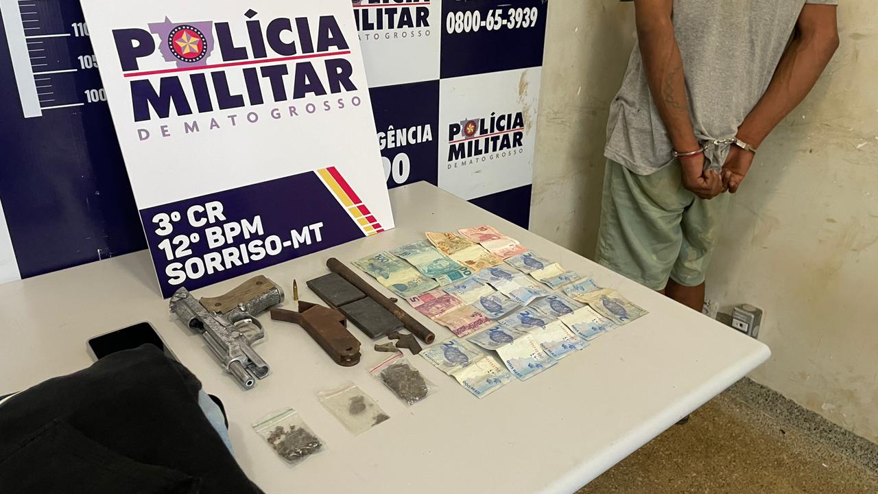 Homem é preso após roubos em Sorriso; simulacro foi encontrado