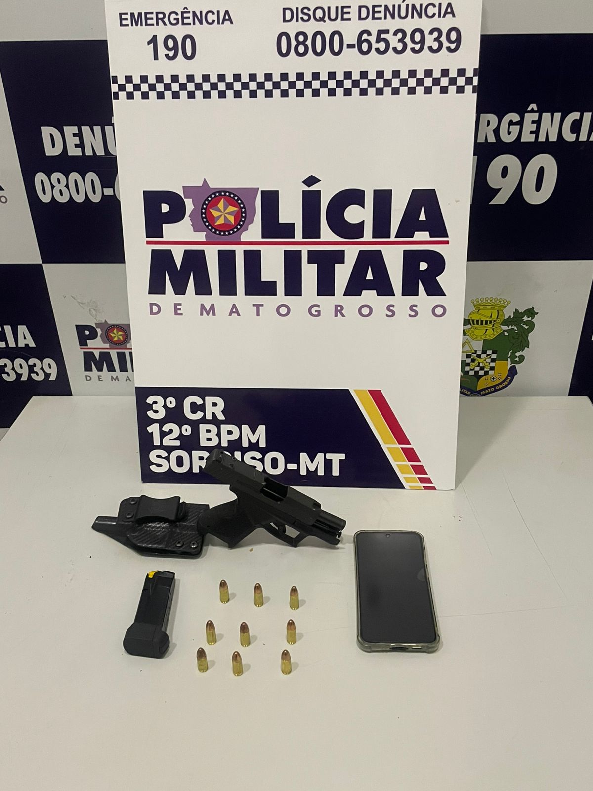 Sorriso: homem é detido por porte irregular de arma durante ronda policial