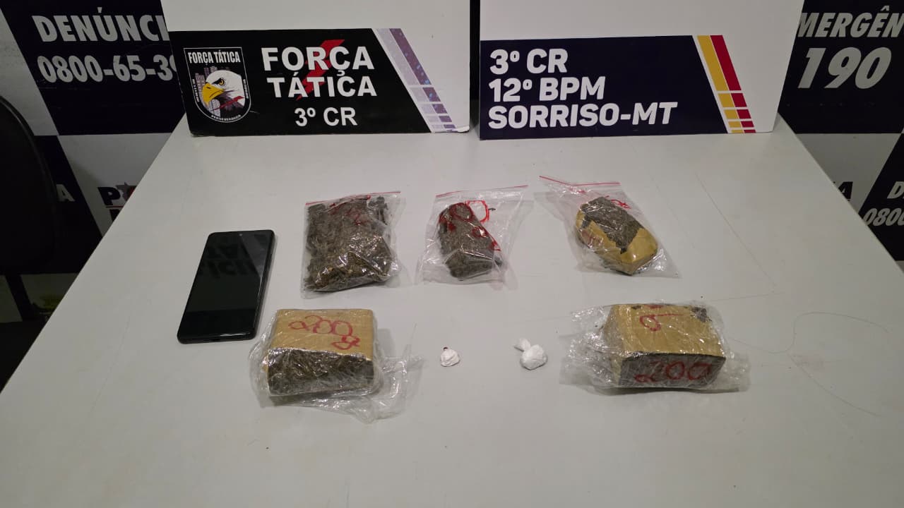 Homem é preso no Jardim das Américas comercializando entorpecentes