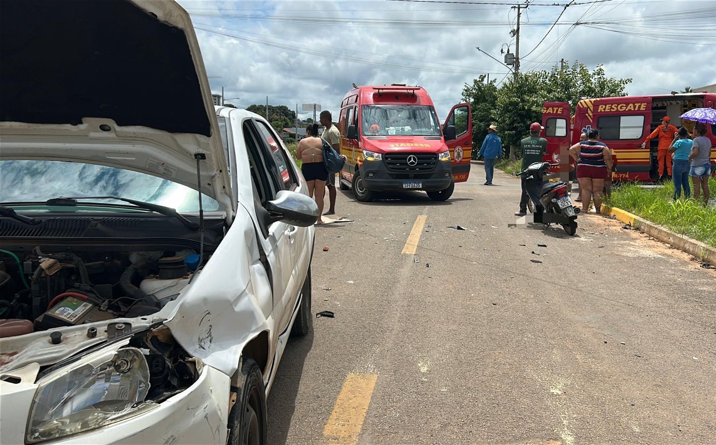 Duas crianças ficam feridas em acidente envolvendo motocicleta em Sorriso
