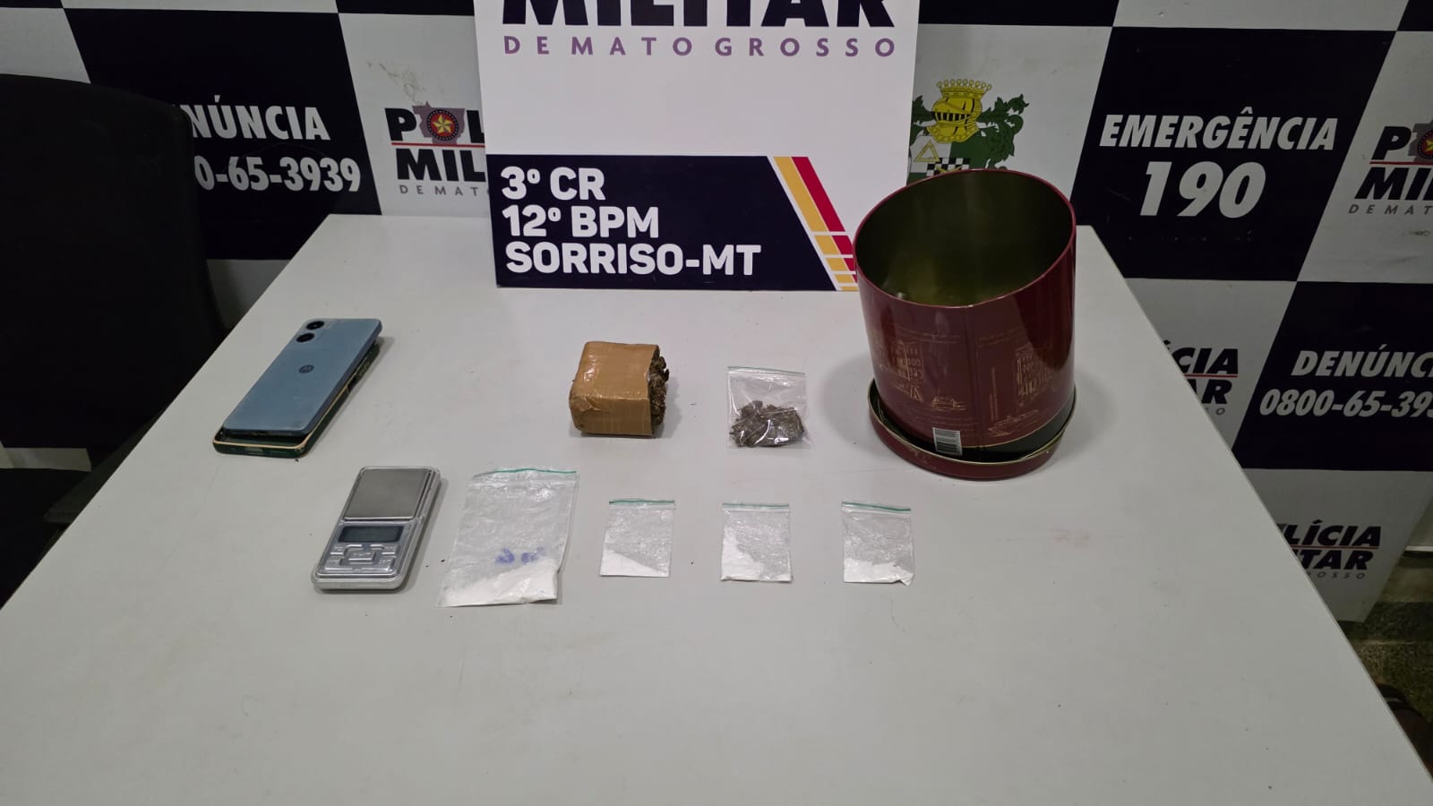 Homem começa a vender drogas e três dias depois é preso pela PM em Sorriso