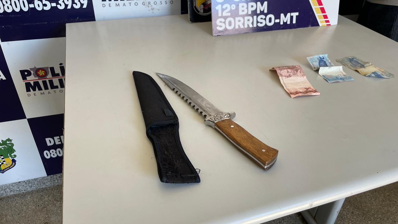 Sorriso: homem é preso por violência doméstica após ameaçar esposa com faca no bairro União