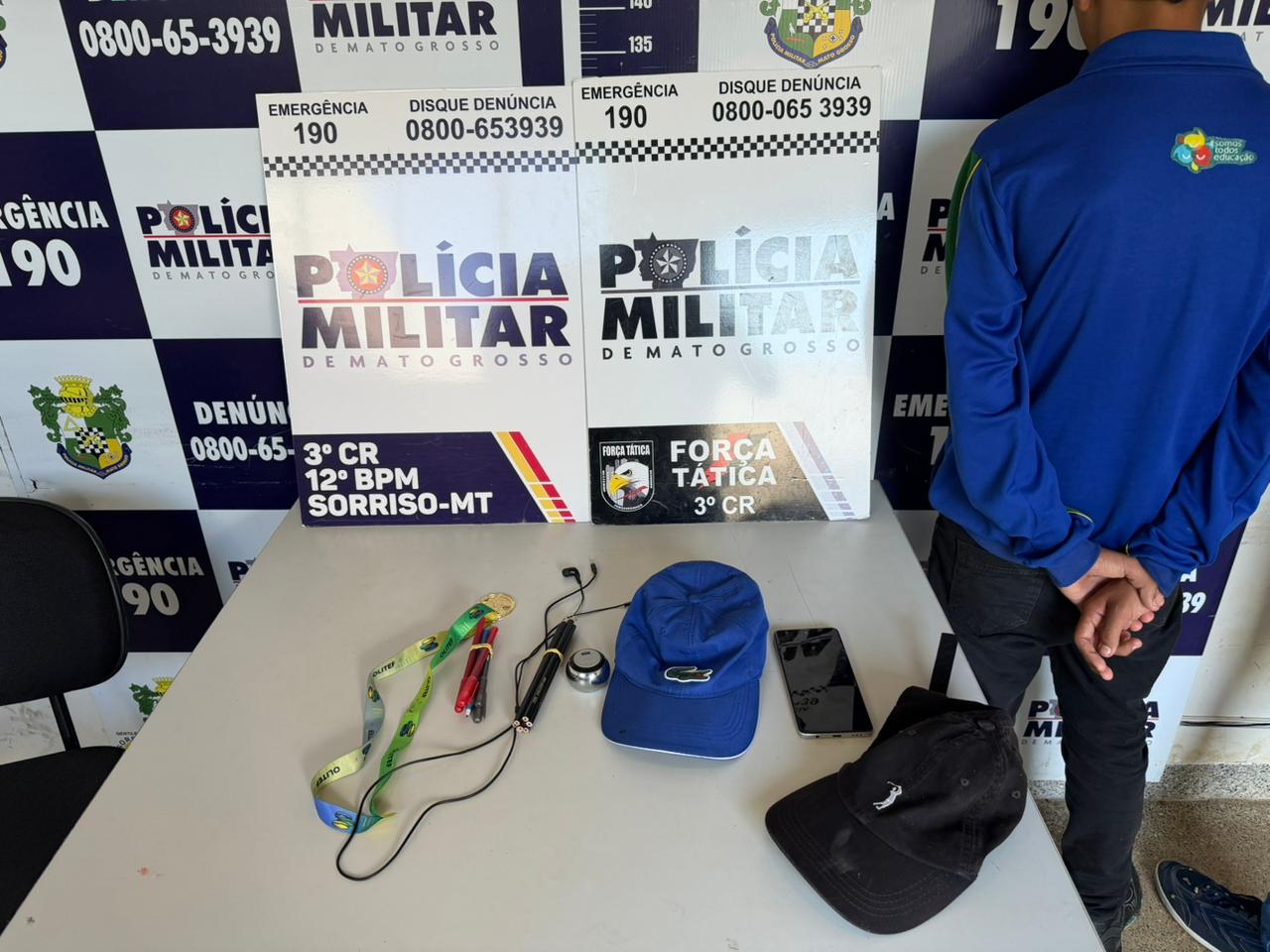 Adolescentes invadem escola estadual em Sorriso, furtam objetos e são apreendidos pela PM