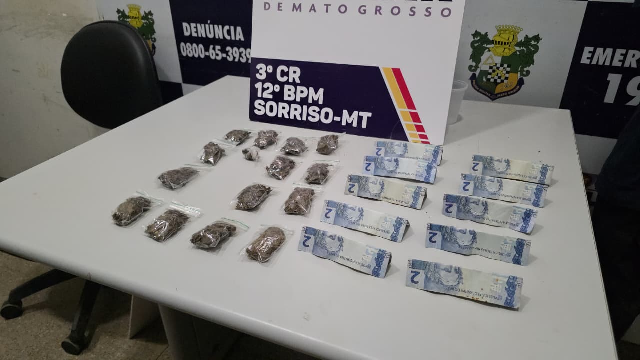 Tornozelado tenta fugir de abordagem policial e é preso com maconha em Sorriso