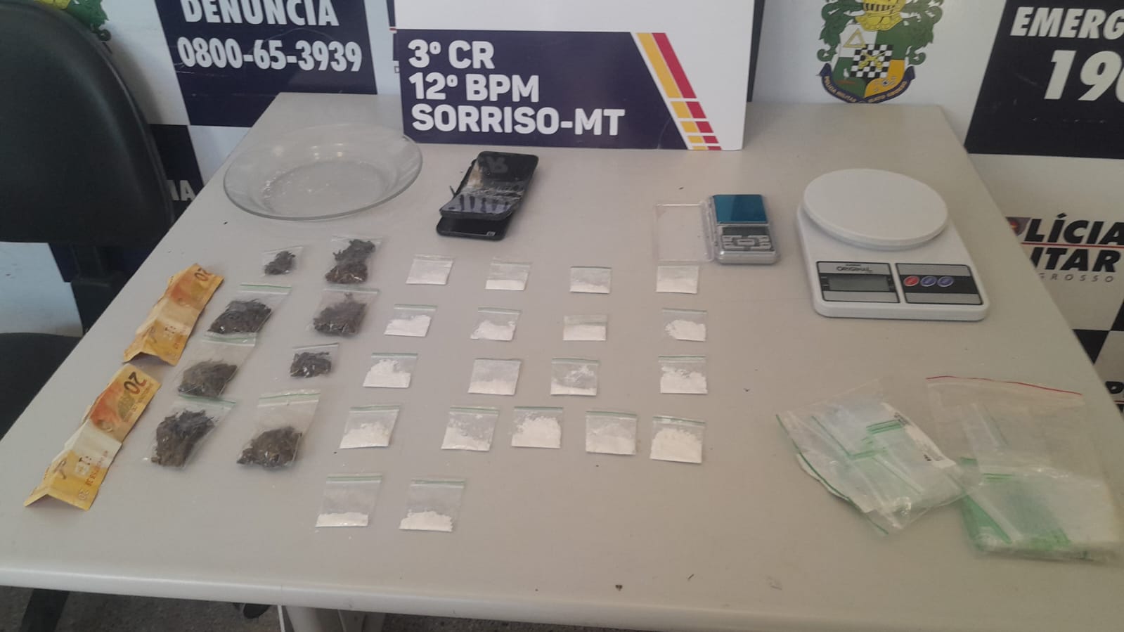Suspeito de integrar facção é preso por tráfico de drogas próximo a escola em Sorriso