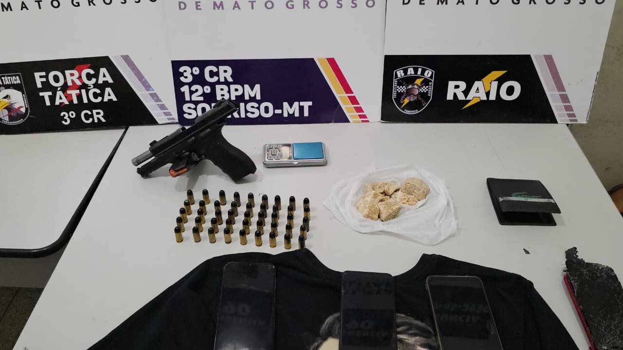 Polícia Militar detém quatro pessoas e apreende arma usada em homicídio