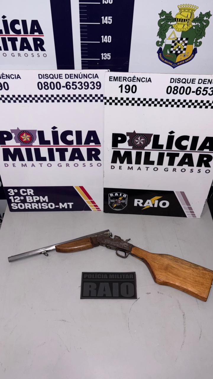 Menor de idade é detido com arma de fogo em casa