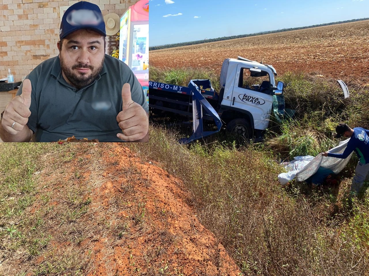 Morre motorista de caminhão prancha envolvido em acidente entre Sorriso e Nova Ubiratã