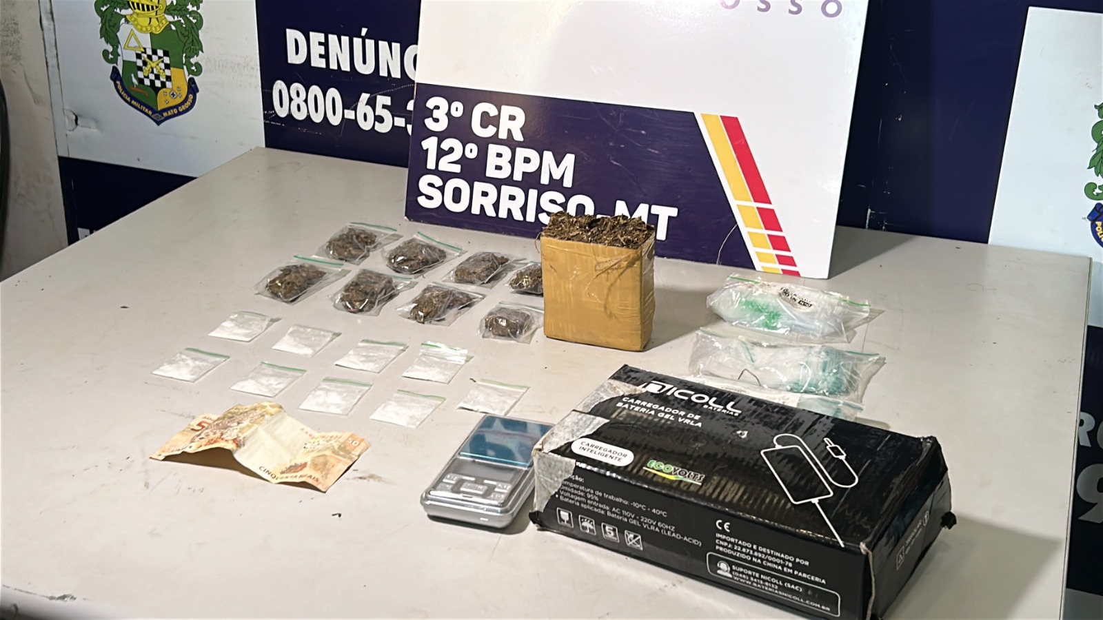 PM prende suspeito de tráfico após tentativa de fuga e apreende drogas em Sorriso