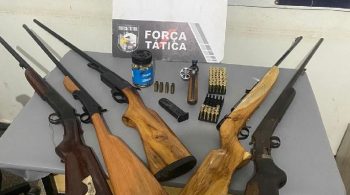 Força Tatica apreende espingardas e revolver em Cuiabá